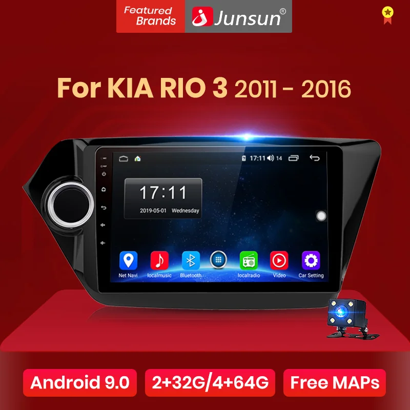 Автомагнитола Junsun 2 din + 32 ГБ Android 8 1 для kia rio 2010 2011 2012 2013 2014 2015|Автомобильные