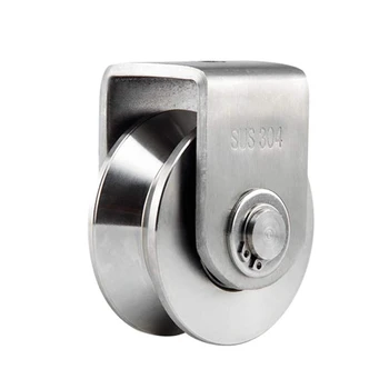 

V Type Pulley Roller Stainless Steel Duplex Bearing Super-Silent Detachable 360Degree Rotation Heavy Duty Traction Wheel