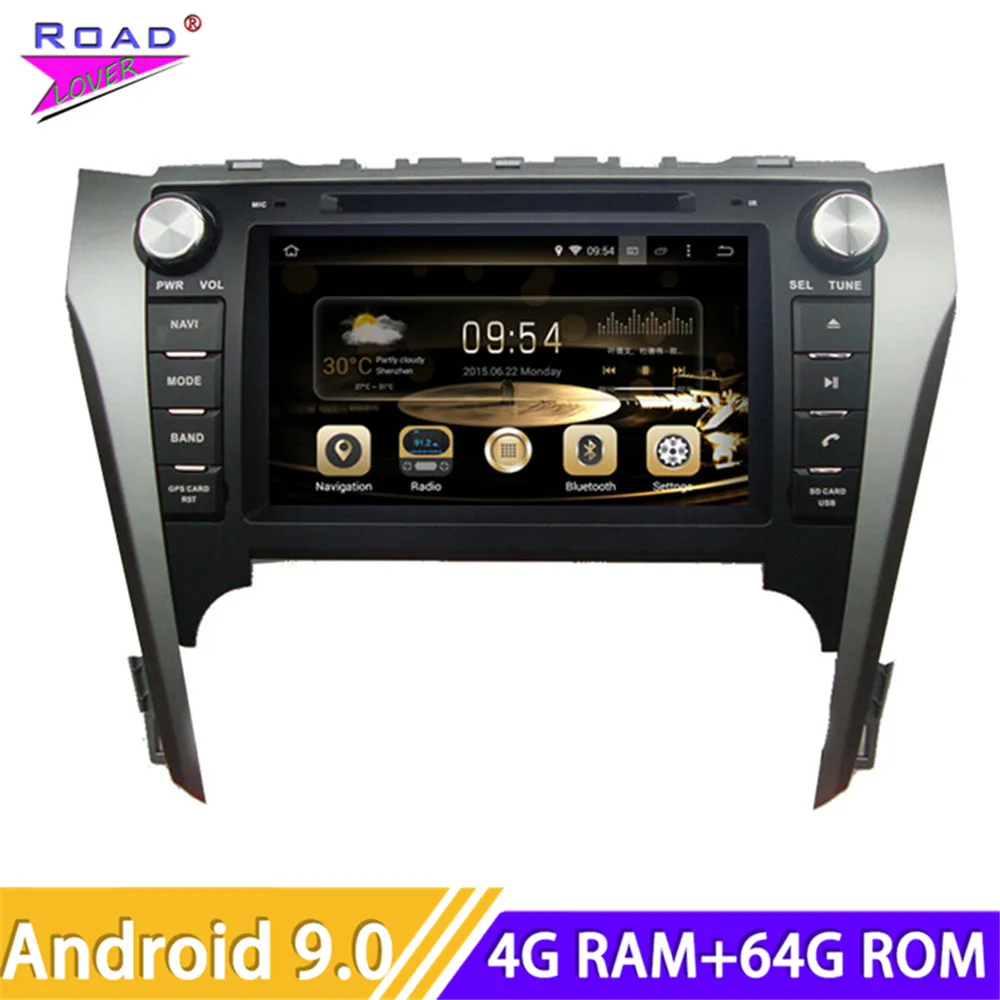 Roadlover Android 9 0 Автомобильный мультимедийный DVD плеер авторадио для Toyota Camry 2012 Стерео