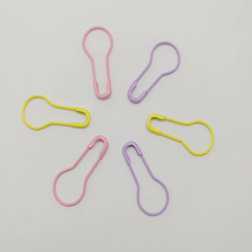 random Color AMOYER 100pcs Safety Pins Calabash Gourd Shape Safety Pin Markers Pins Craft Sewing Knitting Stitch Holder Accessories 