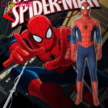

Ultimate Spider-man Jumpsuits Season1 Cosplay Costume Men Zentai Suit Spiderman Superhero Bodysuit COSPLAYONSEN