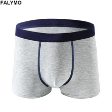 Мужские трусы-боксеры, хлопковое нижнее белье, мужские трусы, дышащие трусы, черные серые трусы-боксеры, Классические мягкие трусы