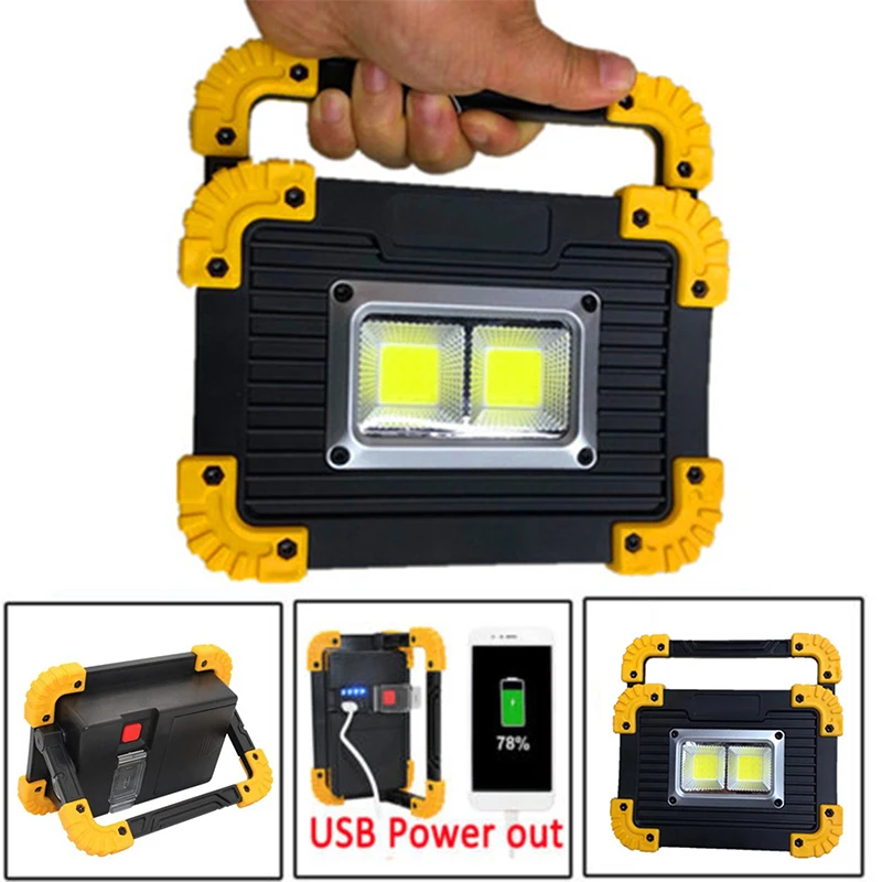 

Portable COB LED Torch Work Light Lamp USB Rechargeable Flood Lamp Waterproof