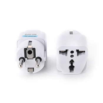 

1PC AC 250V 10A EU Plug EU Power Conversion JackTravel Socket Outlet Adapter Socket Home Europe Power Plug Converter Socket