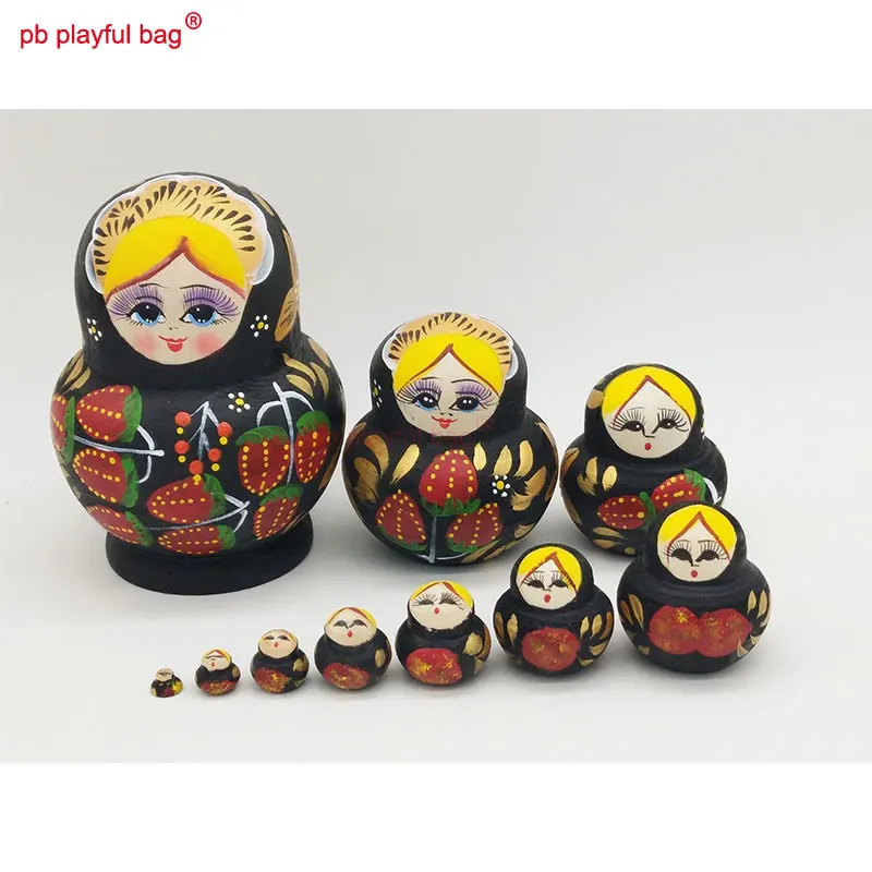 PB игривая сумка 10 слоев большой живот черная клубника русские куклы подарок на