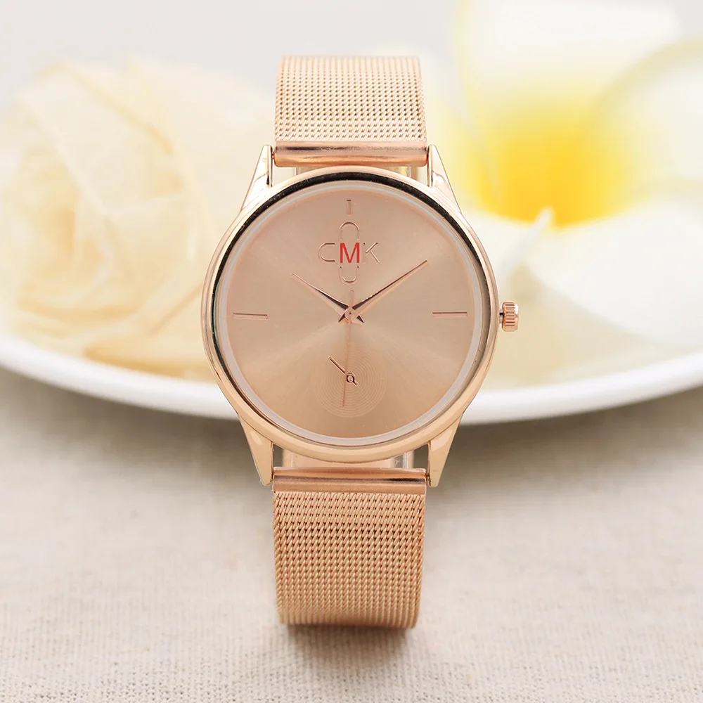 

Hot Selling CMK Monocular Simple Dial Steel Belt Watch Women's Casual Quartz Watch Ladies' Watch