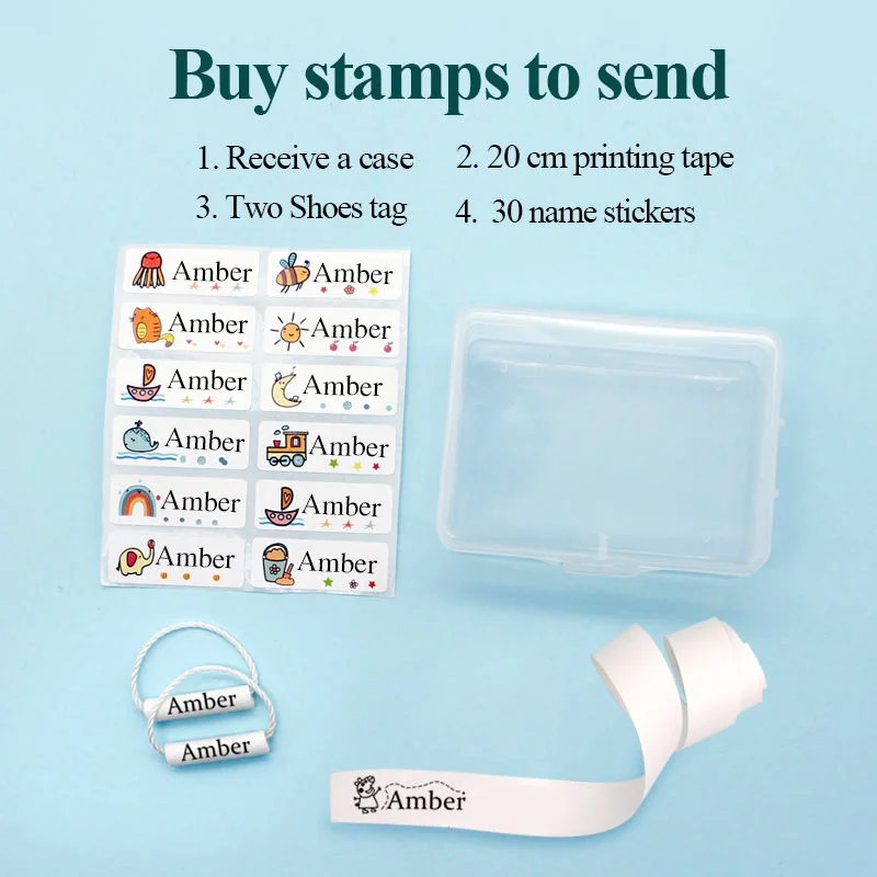 DIY Name Stamps Toy Baby Student teacher Clothes Chapter Water Wash Not Faded personalized stamp