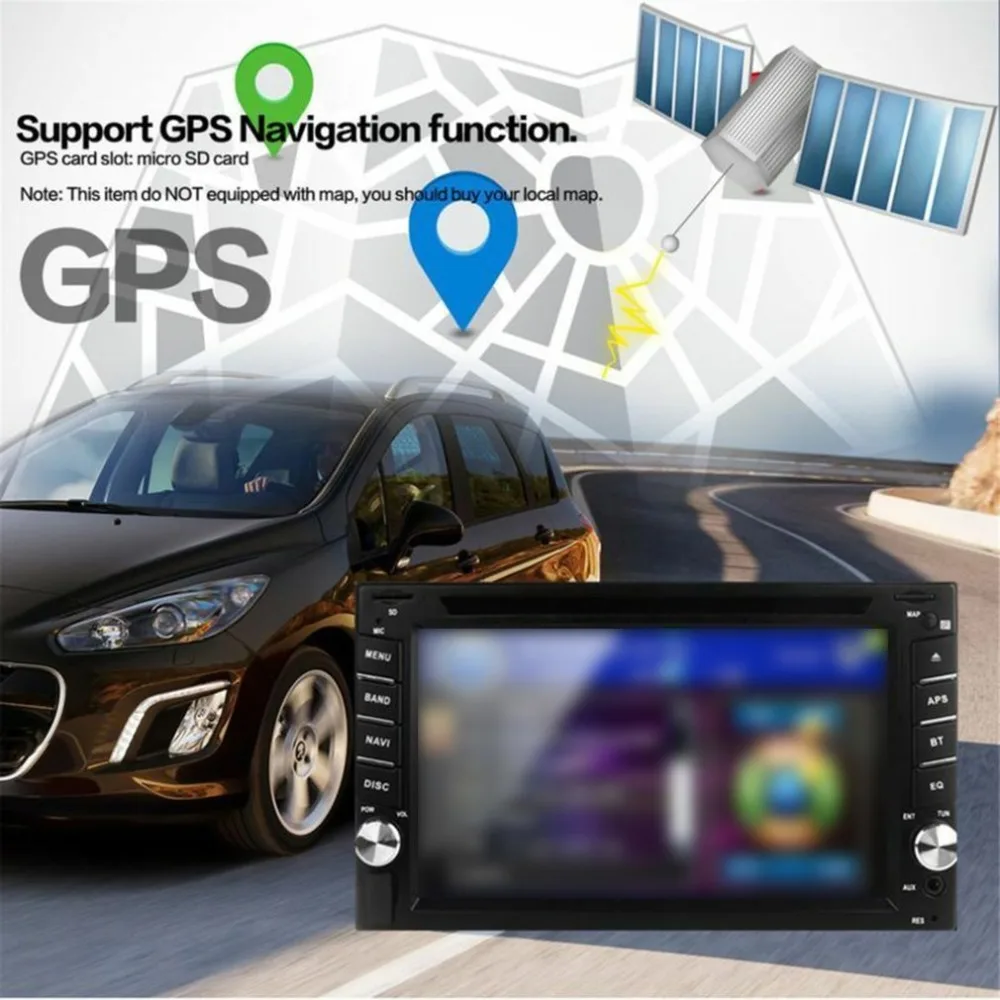 6,2 дюймов Автомобильный Радио навигатор с двойной 2DIN gps Navi беспроводной USB MP3 DVD CD Универсальный Автомобильный мультимедийный плеер