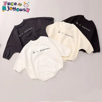

2019 Autumn New Hot Sales Letter Printing Cotton Newborn Infant Baby Boy Girls Romper Long Sleeve Thicken Jumpsuit Clothes