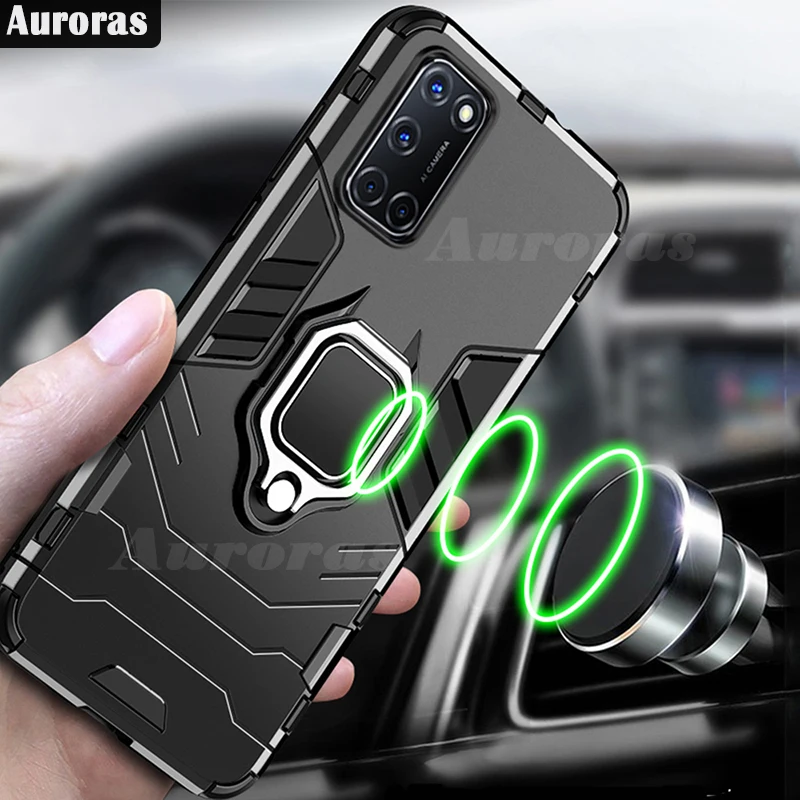 Чехол Auroras для OPPO A72 противоударный армированный чехол кольцо на палец магнитный