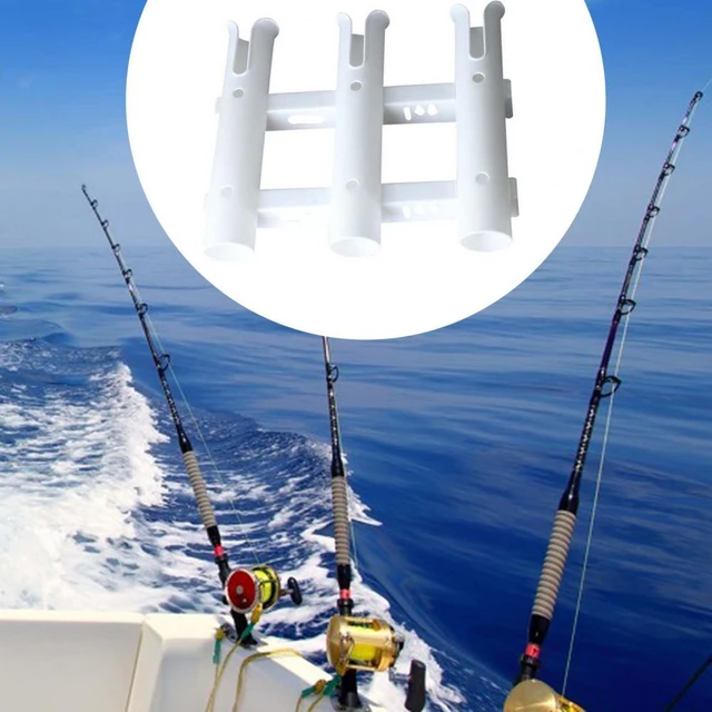 White Nylon Small And Exquisite Fishing Rod Holder 3 Tube Wall Mounted  Tough Rack Fishing Pole Bracket for Boat Storage Rack - AliExpress