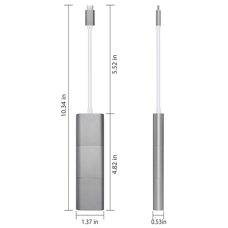 JCKEL USB C концентратор HD 4K 60Hz Тип к DP HDMI VGA три этапа Сплит для ТВ ноутбука PS4 проектор