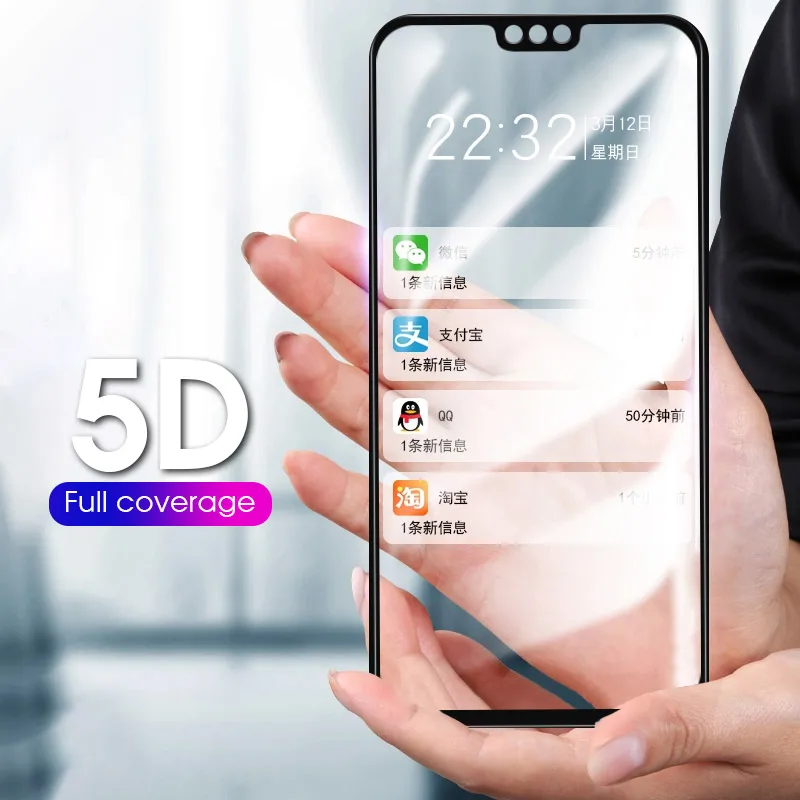 5D закаленное стекло для huawei Honor 8C 8X8 Lite 8 Pro 10 Полное покрытие защита экрана Magic2 V9 Play