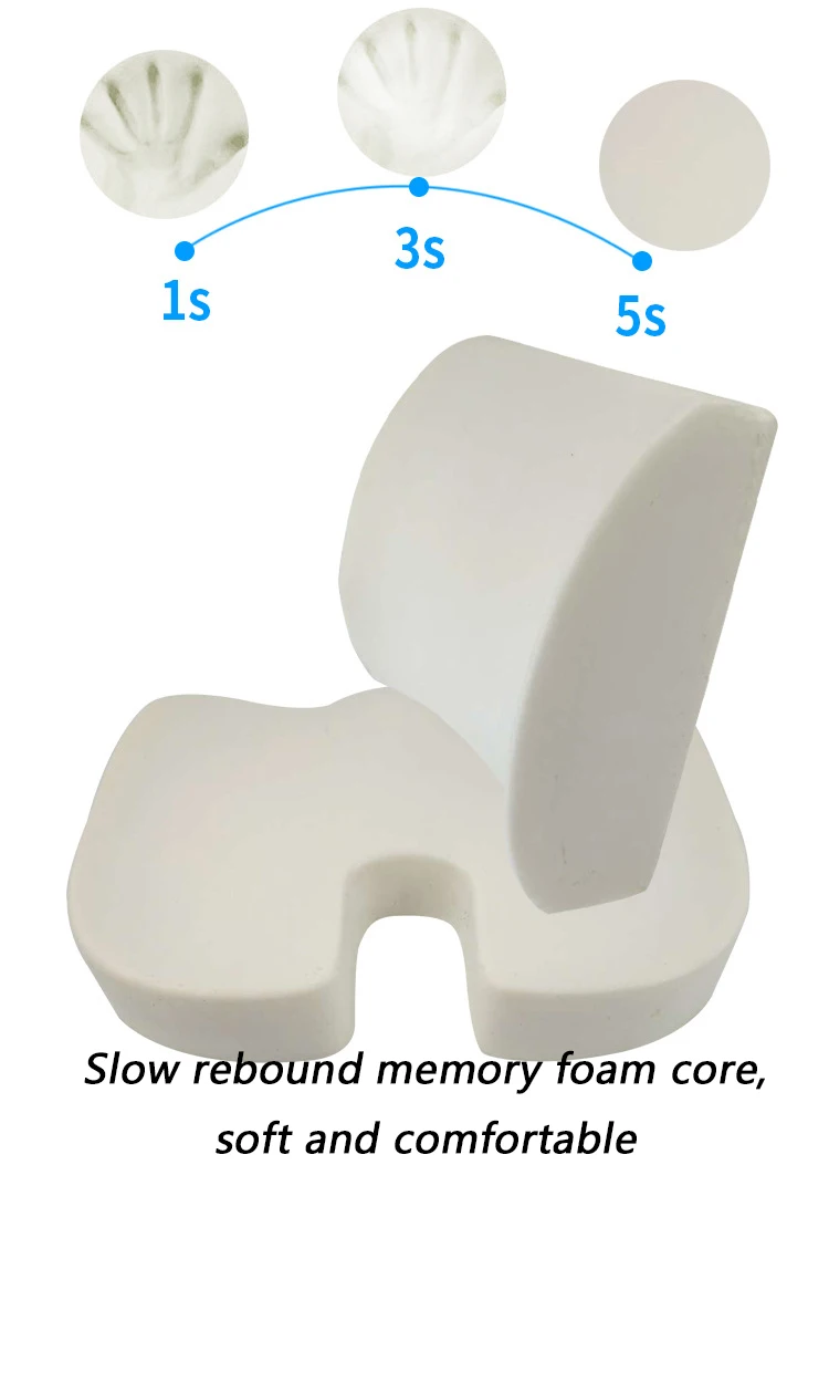 2PCS/SET Seat Lumbar Support Cushion Soft Memory Foam Orthopedic Christmas Present Health Care Office Home Decoration Cushion
