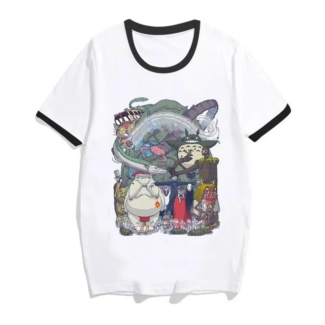 Totoro Spirit Out Футболка Женская Студия Ghibli femme японский аниме мультфильм футболка Miyazaki Hayao одежда женская kawaii