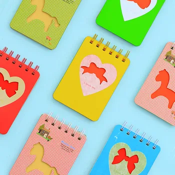 

5 Pcs/lot Creative Cute Cartoon Hollow Coils Portable Notebook Schedule Notes Student Stationery Gifts school office supplies