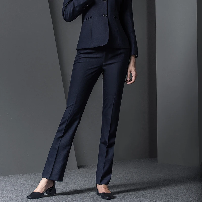 Осенние женские деловые брюки вентилируемые и удобные рабочие брюки профессиональный костюм брюки черные темно-синие прямые брюки