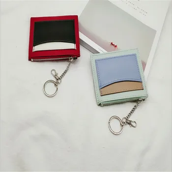 

Fashion Patchwork Cute Coin Purse Key Mini Pouch Canvas Card Case Small Zipper Change Security Card Holder