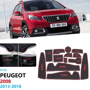 

Anti-Slip Rubber Gate Slot Cup Mat For Peugeot 2008 2013~2018 Coaster Peugeot2008 Accessories Car Stickers 2014 2015 2016 2017