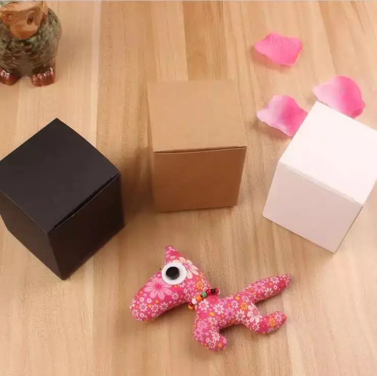 

50pcs/lot-7size Beautiful Blank Kraft Paper Gift Boxes for Cosmetics Cream Packaging Party Wedding Favour, valve tubes