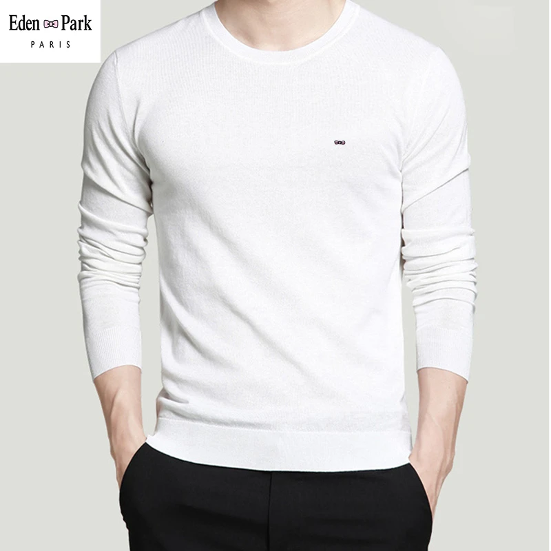 Saca 2021 Nuevo Edén otoño suéter de los hombres cuello redondo sólido Color suéter informal hombre marca Parque Chandail jerséis de punto 225
