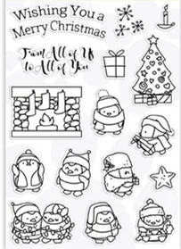 

penguin Transparent Clear Stamps for DIY Scrapbooking/Card Making/Kids Christmas Fun Decoration Supplies