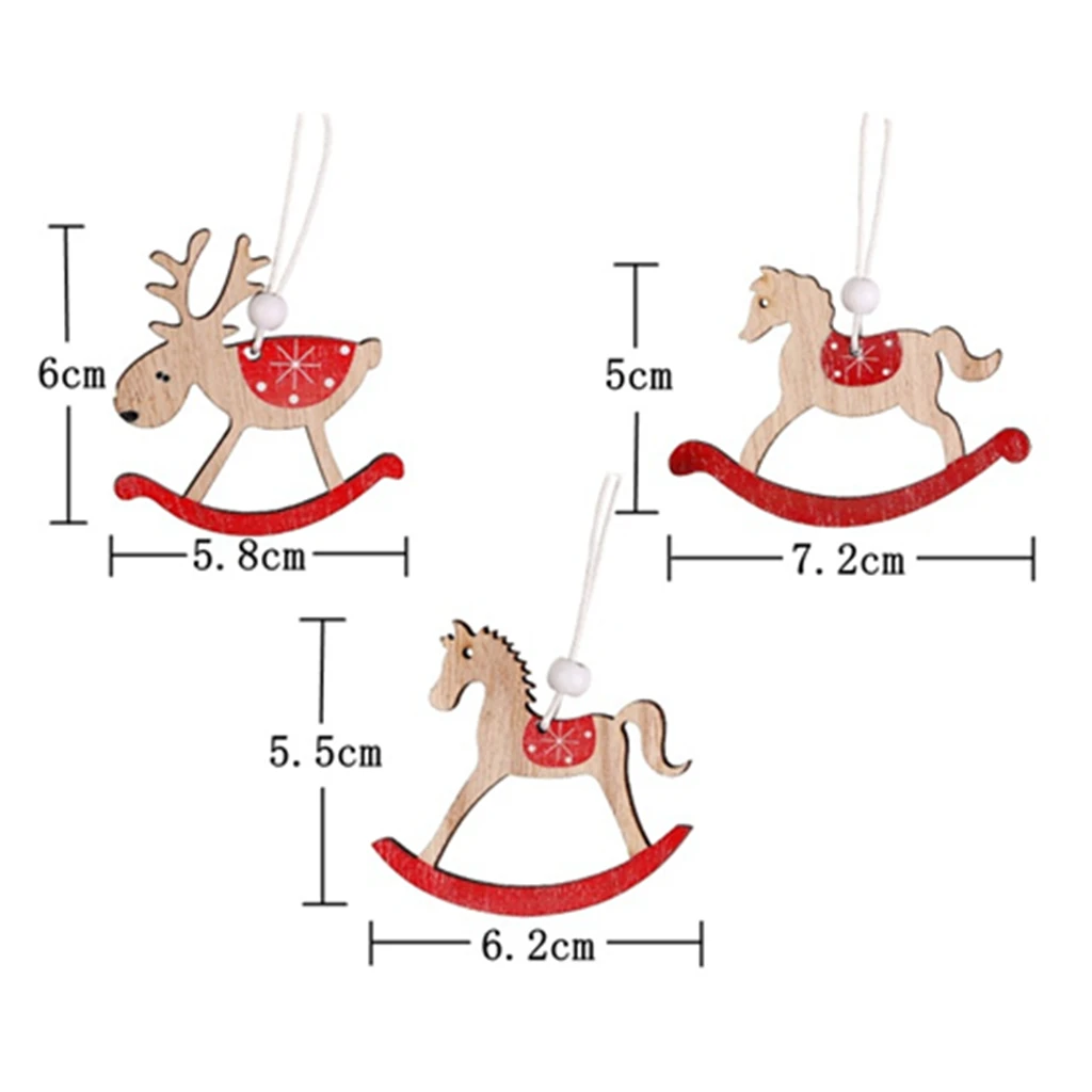 Xmas год елочных игрушек деревянный кулон гирлянда Рождественские Санта Клаус украшение "Лось" для дома Noel с утолщённой меховой опушкой, Q - Цвет: 3Style mix