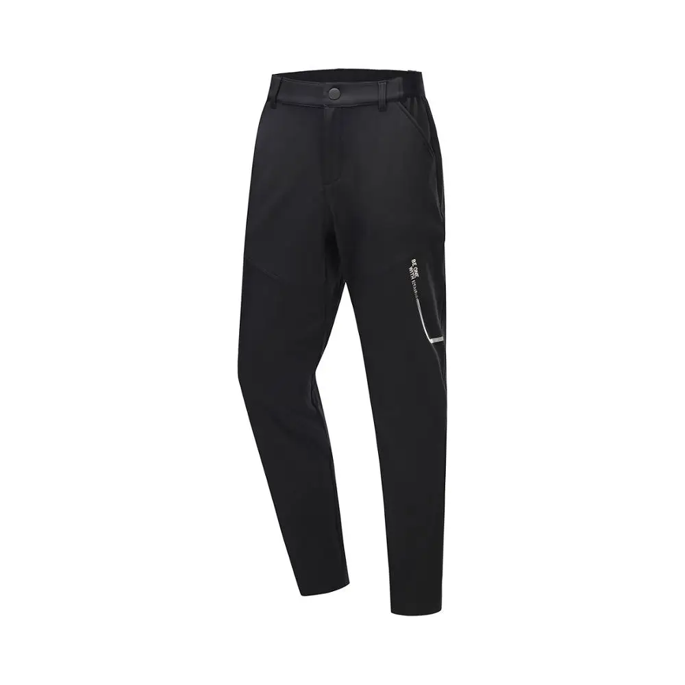 Li-Ning мужские уличные Мягкие штаны с защитой от умов, обычная посадка, подкладка из полиэстера и спандекса, водонепроницаемые спортивные штаны AEKP011 MKY543 - Цвет: AEKP011-2H