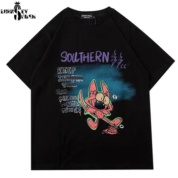 

Lindsey Seader 2020 Summer Hip Hop T Shirt Loose Version Cartoon T-Shirt Cotton Harajuku Tshirt Short Sleeve Tops Tees Hipster