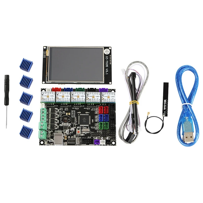 ^Cheap 3D Printer Kit Mks Gen L Motherboard + Tmc2209V2.0 Driver + 3.5 Inch Full Color Wifi Contact Screen ^Cheap 3D Printer Kit Mks Gen L Motherboard + Tmc2209V2.0 Driver + 3.5 Inch Full Color Wifi Contact Screen