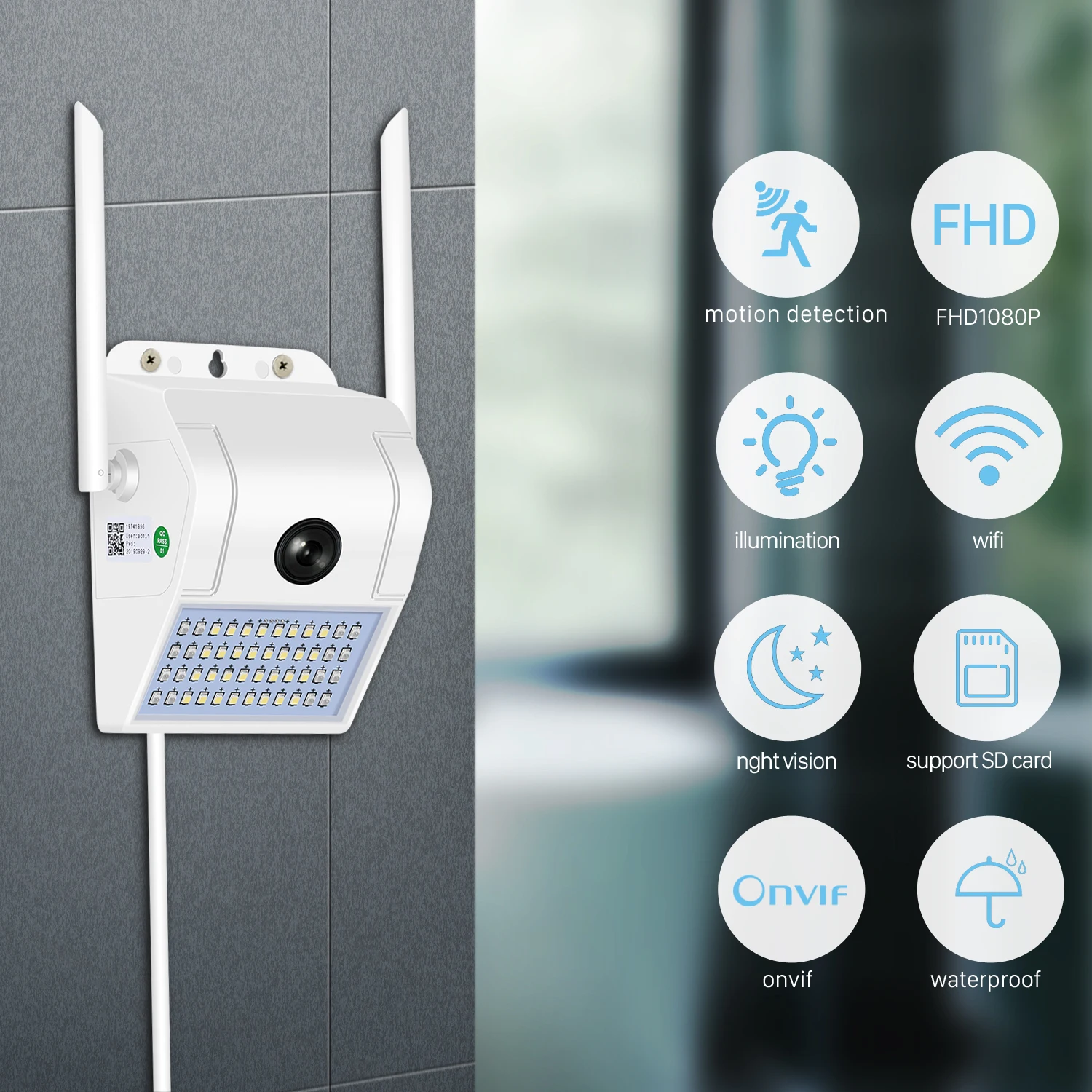 Besder 1080P HD настенный светильник, уличная ip-камера, WiFi, ИК, ночное видение, человеческое тело, умная индукция, сад, беспроводная камера, SD карта, облако