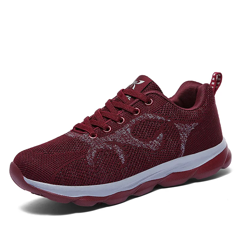 

Spring And Summer Middle-aged Athletic Shoes Women's Anti-slip Soft-Sole Walking Shoes Mesh Running Mom And Dad Shoes Breathable