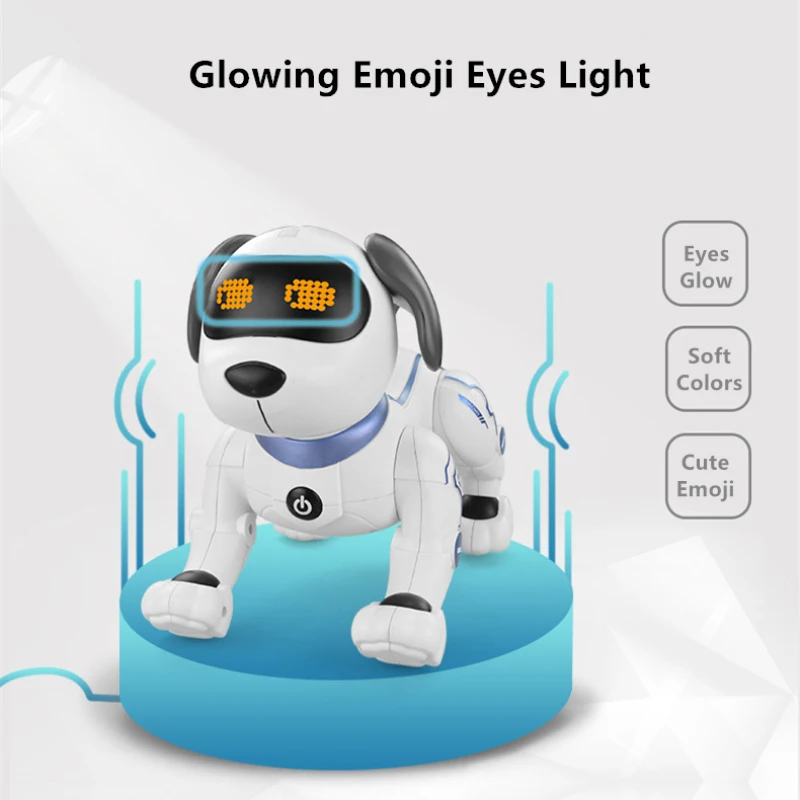 Multifunctional Touch Sensing RC Robot Dog Smart Programming Sing Dancing Cool Lights Handstand Stunt Bionic Remote Control Dog