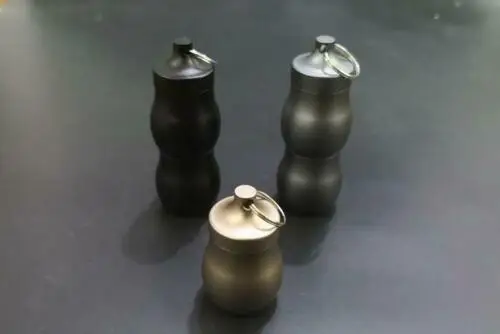Алюминиевый сплав бутылка тыквы двойной решетки разделение таблетки держатель Чехол Брелок