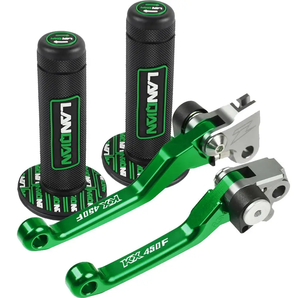 For KAWASAKI KX450F KX 450F 2006-2018 2007 2008 2009  2010 Motorcycle Dirt Bike Brake Clutch Levers Handlebar Grip Handle Set