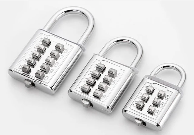 8 Digits Password Code Combination Padlock Zinc Alloy Suitcase For Luggage Travel Code Smart Lock Code Keyed Anti-thieft Lock 4