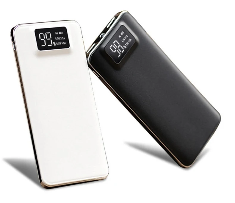 

Hot LCD 30000mAh Power Bank Portable Charging Powerbank Slim Poverbank External Battery Pack Charger For Xiaomi Mi iPhone