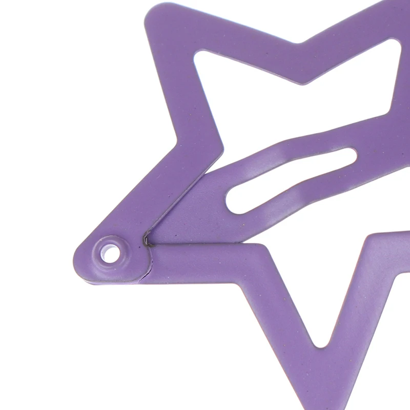 6Pcs/set Star Shape BB Hair Clips Metal Children Baby Snap Hair Clips Barrettes Girls Cute Hair Accessories Candy Color