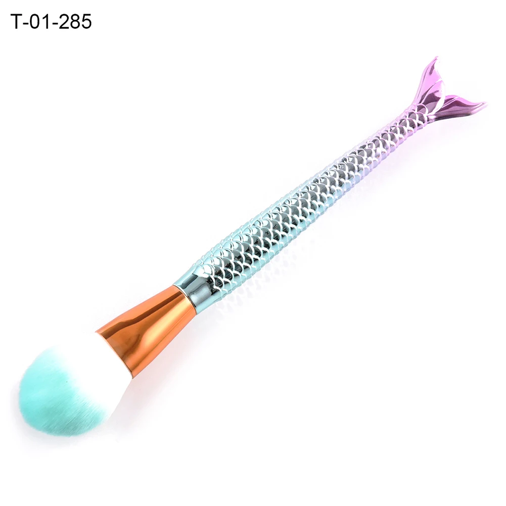 Unique Mermaid Makeup Brush Set EyeShadow Foundation Powder Eyeliner Eyelash Lip Blush Brush Eyeshadow Cosmetic Beauty Tool Kit