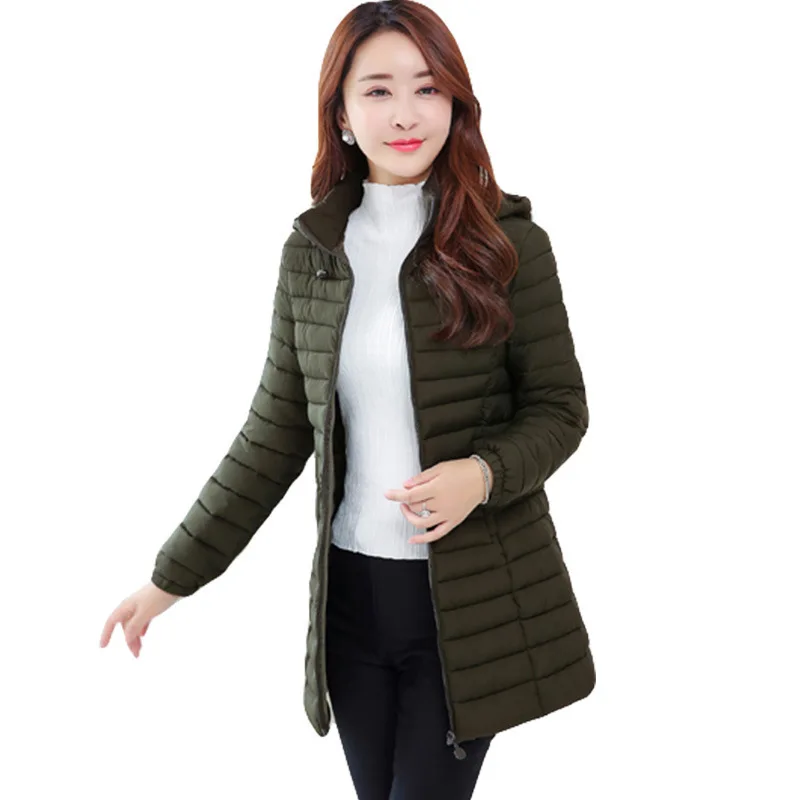 

A Generation of Fat Women's Mid-length Large Size Cotton-padded Jacket Middle-aged Slim Fit Fashion Cotton-padded Clothes Slimmi