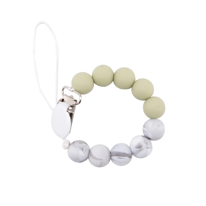 Silicone Beads Baby Pacifier Clips Chains Pacifier Clip Holder Soothie Teething Dummy Pacifier Baby Products Girl Boy Funny Clip