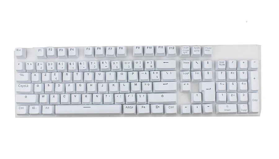 Механическая клавиатура ABS Keycaps русский корейский Испания французский символ светильник Keycap черный и белый OEM Teclado дополнение ключ - Цвет: 106 White French