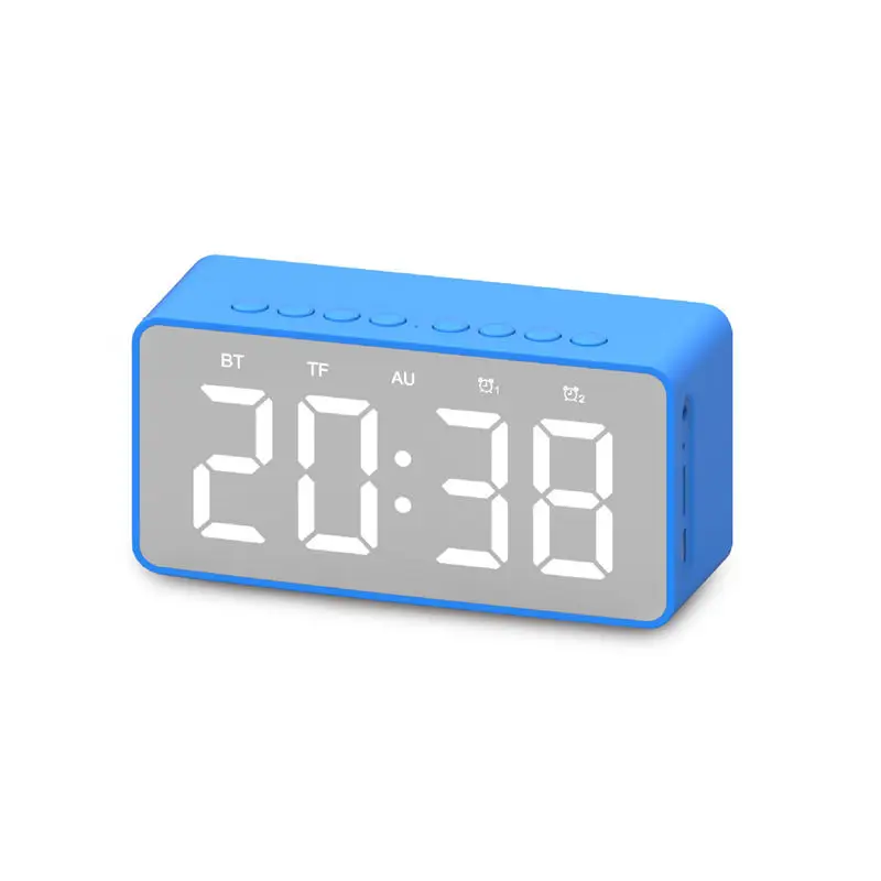 Blue AAAE Top-Bt506 Портативный Bluetooth Динамик супер бас Беспроводной стерео Динамик s Поддержка Tf Aux зеркальные часы-будильник для телефона компьютерами - Цвет: Blue