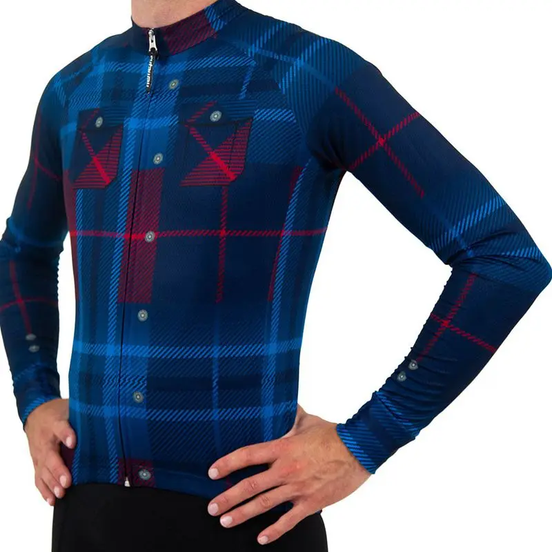 plaid cycling jersey