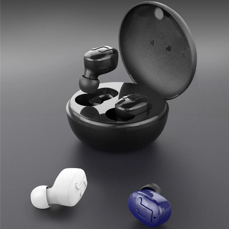 Wireless Bluetooth 5 0 Earphone HD Call Stereo Sound Automatic Pairing Music Mini Headset With MIC Charging Case For Mobilephone