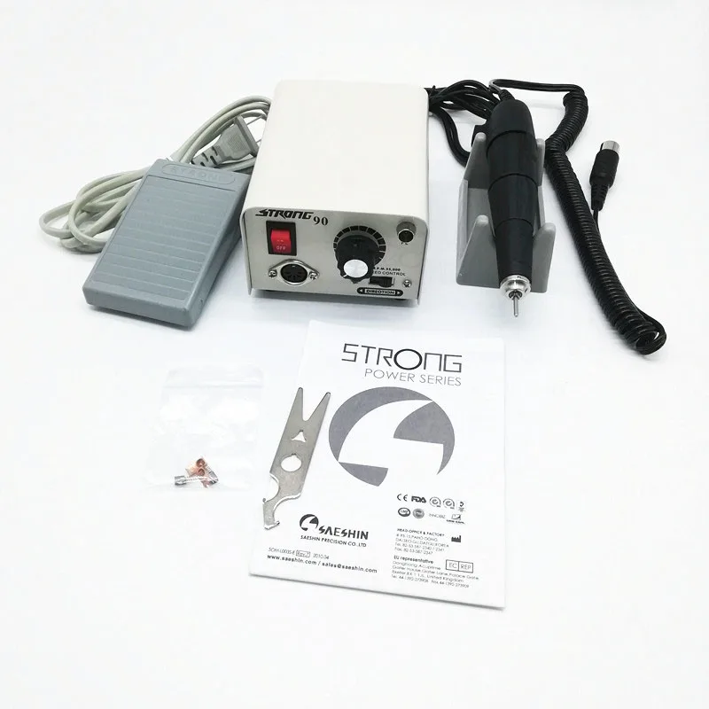 Günstig 1Set 65W Starke 210 102L griff STARKE 90 Nagel Bohrer Maschine Maniküre Pediküre Elektrische Datei Bit Nägel Kunst ausrüstung