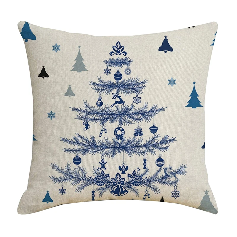 Christmas Throw Pillow Case Cushion Cover Tree Snowflake Sofa Bed Pillowcase Christmas Throw Pillow Case Cushion Cover Tree Snowflake Sofa Bed Pillowcase