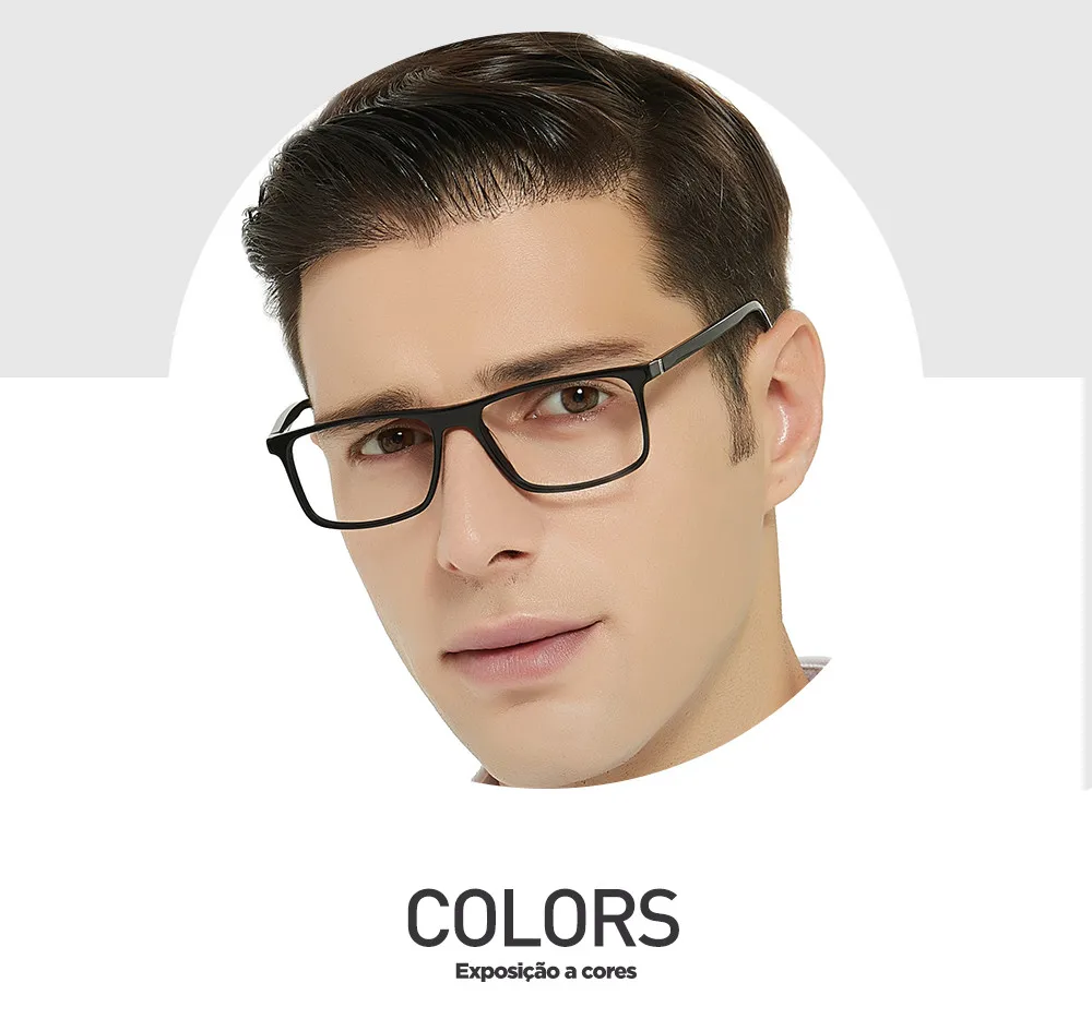 OCCI CHIARI Brillengestell für Herren, modisches, klassisches optisches Brillengestell, klare Gläser, schwarze Brille, Korrektionsbrille, Herrenmodell OC7222 – Detail 4