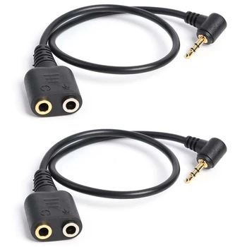 

2PCS 2.5Mm TRS Plug Male To 3.5Mm Jack Female Converter Headphone and Mic o Adapter Cable for Panasonic Telephone