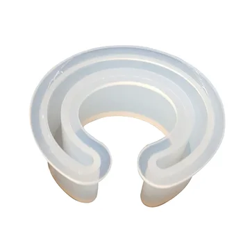 

DIY Durable Jewelry Making Tool Open Cuff Handmade Bracelet Transparent Resin Flower Bangle Silicone Mold Mould Heat-Resistant